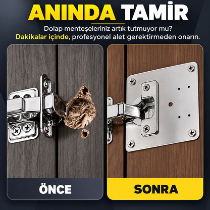 Fixero™ Menteşe Tamir Plakası – Dolap Onarım Seti
