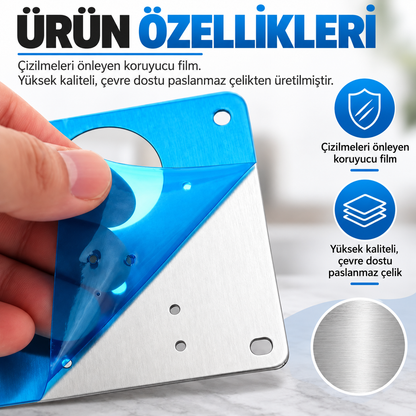 Fixero™ Menteşe Tamir Plakası – Dolap Onarım Seti