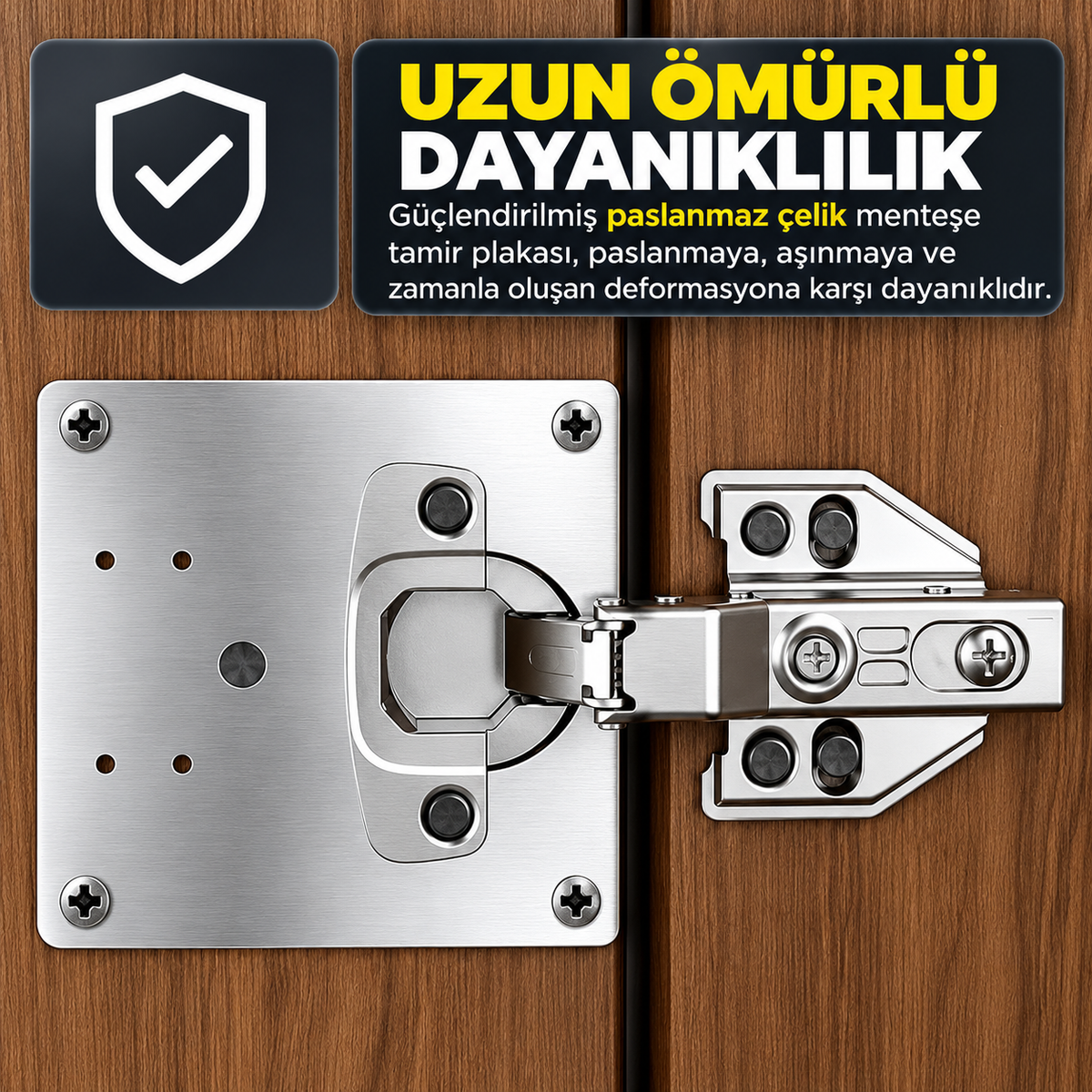 Fixero™ Menteşe Tamir Plakası – Dolap Onarım Seti